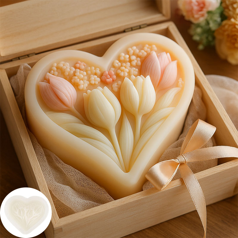 3D heart-shaped tulip silicone - Soap Making Kit For Beginners recension och pris