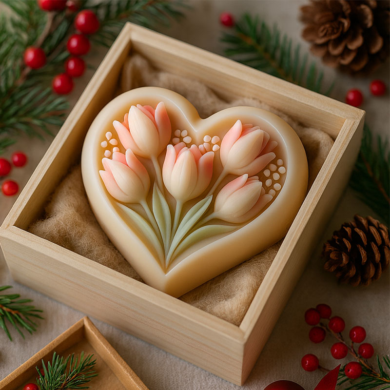 3D heart-shaped tulip silicone - Soap Making Kit For Beginners recension och pris